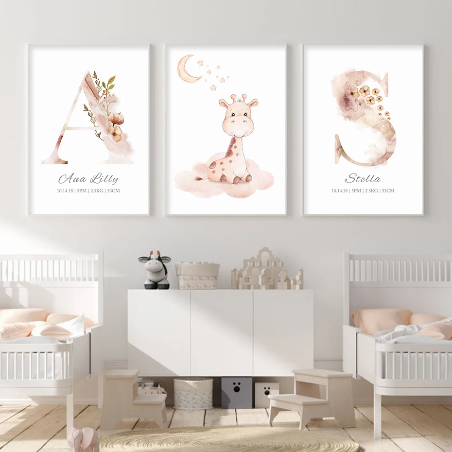 Tableau De Naissance Pour Bebes Filles Rose Personnalise Nom Initial Peinture Sur Toile Affiche Decor De Maison Image Artistique Murale Imprimee Aliexpress Tableau De Naissance Pour Bebes Filles Rose Personnalise Nom Initial Peinture Sur Toile Affiche Decor De Maison Image Artistique Murale Imprimee Aliexpress