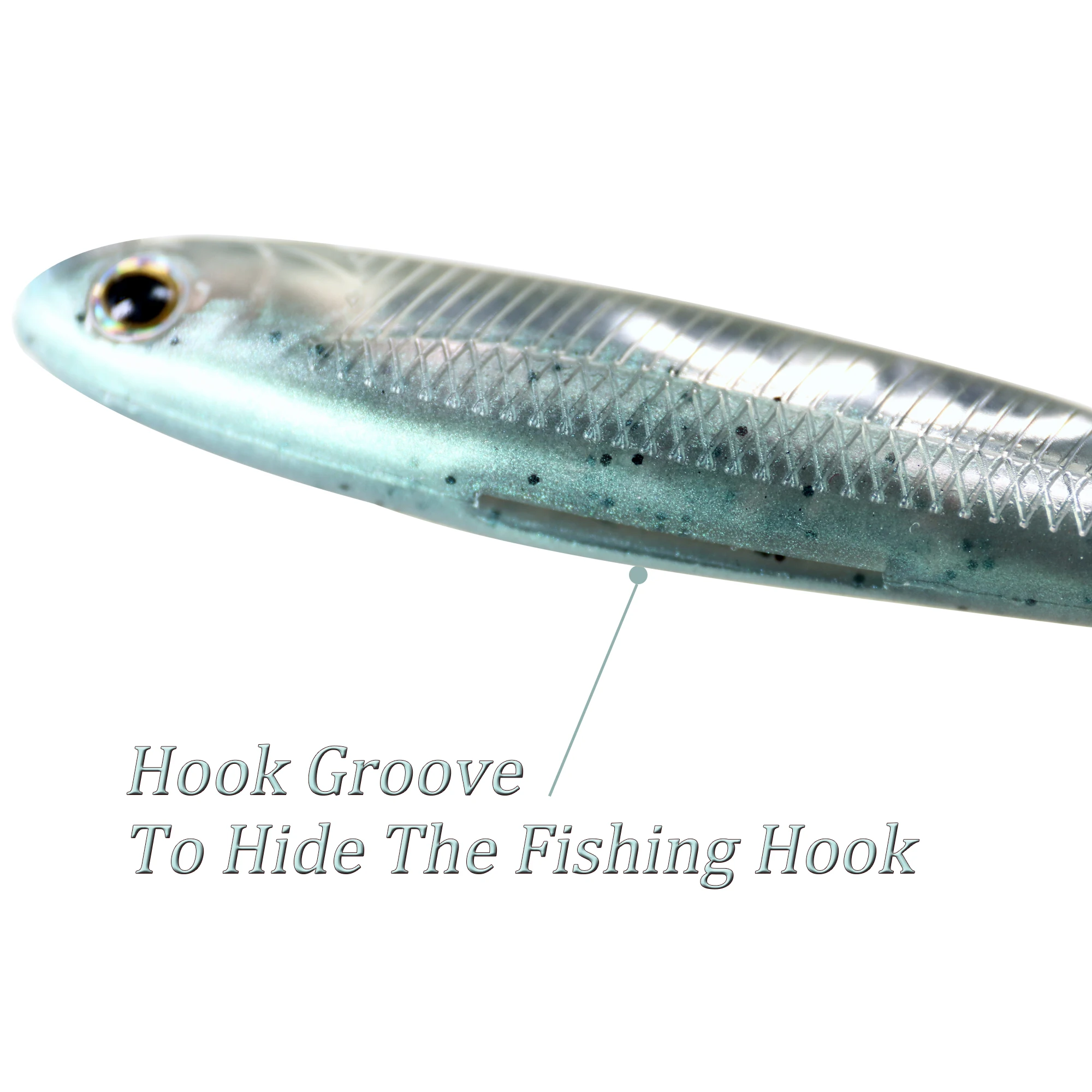 QualyQualy 6pcs/bag Fishing Soft Lures Shad Worm 8cm 2.8g Fishing Swimbaits Soft Silicone Lure For Bass Fishing