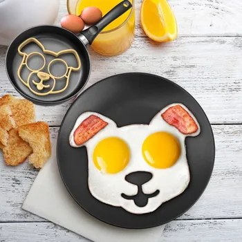 

Cartoon Dog Head Egg Mold Food Grade Silicone Mold Sandwich Fried Egg Creative Breakfast Tools Kitchen Supplies
