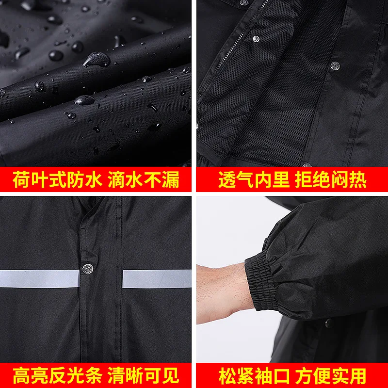 Waterproof Overalls Raincoat Adult Motorcycle Men Outdoor Rainwear Fashion Rain Coats Bicycle Suit Impermeable Raincoat 6RTH77