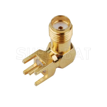 

Superbat RF Coaxial Connector SMA thru hole Jack Female right angle PCB Mount Medium version