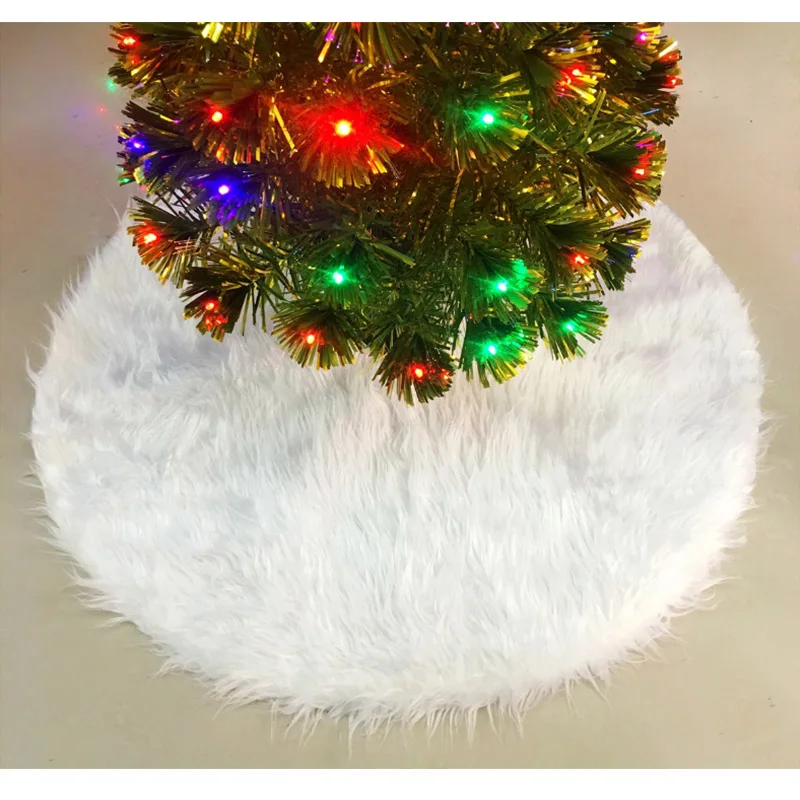 Рождественская елка, белая плюшевая елка, ковер 70, 90, 122, 152 см, Alfombra Arbol Navidad, Новогодние рождественские украшения для дома