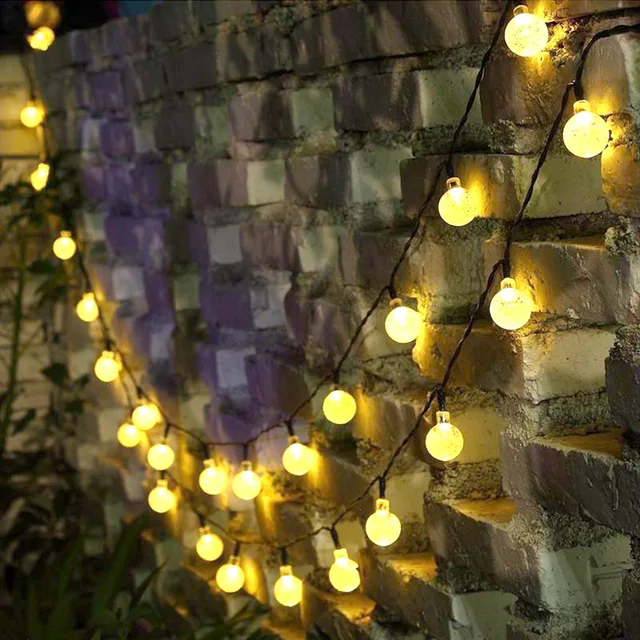 50 LEDs 10m Crystal Ball Solar Light Outdoor IP65 Waterproof String Fairy Lamps Solar Garden Garlands Christmas Decoration 4