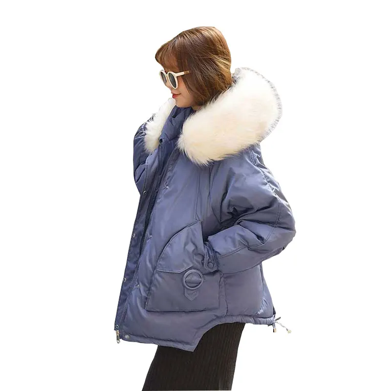 

Fur coat short Hooded Winter Down Coat Jacket Thick Warm Casaco Feminino Abrigos Mujer Invierno Cotton padded Wadded Parkas 17