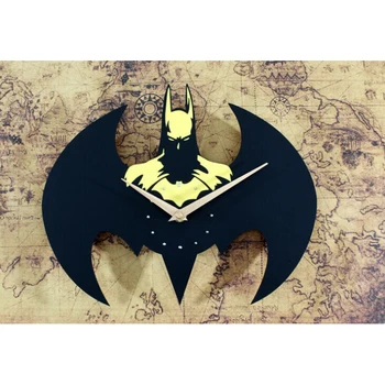

Special Bat Retro Wall Clock Modern Design Classic CD Clocks Vinyl Record Wall Watch 3D Decorative Hanging Home Decor 12 inch