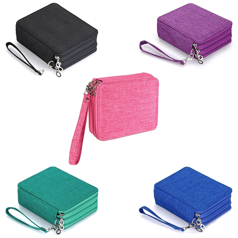 School Pencil Case for Girls Boys Oxford Pentel Pen Bag 72 Holes Large Pencil Case Multi Layer Waterproof Box Stationery Suppl