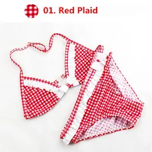 Бикини для девочек комплект Плавание одежда 2 шт. с клетчатой От 8 до 16 лет дети Плавание ming одежда ванный комплект летняя пляжная одежда для плавания