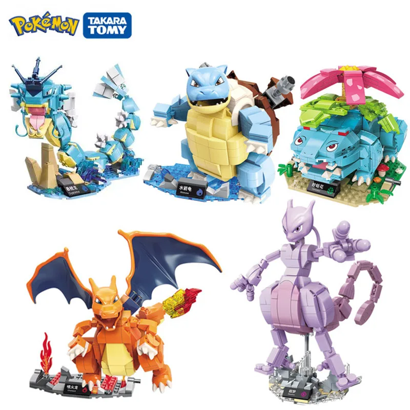 

Pokemon Toys Blocks Model Action Figure Granule Building Block Pikachu Charizard Mewtwo Venusaur Gyarados Blastoise Kids Gift