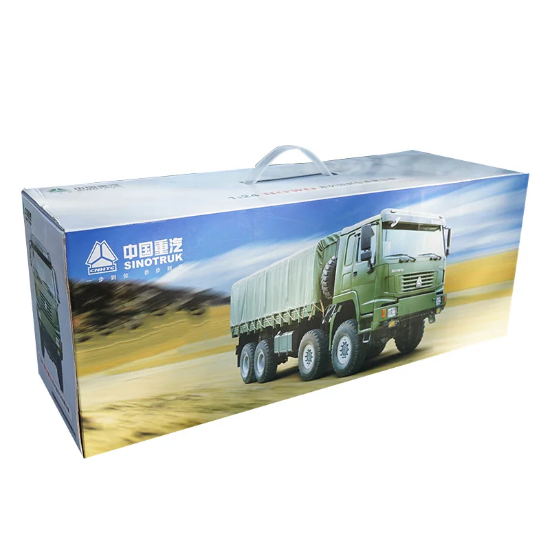1:24 весы Sinotruk HOWO 8*8 внедорожная модель дорожного транспортного средства военный инженерный автомобиль игрушка металлический грузовик сувенир детский подарок шоу