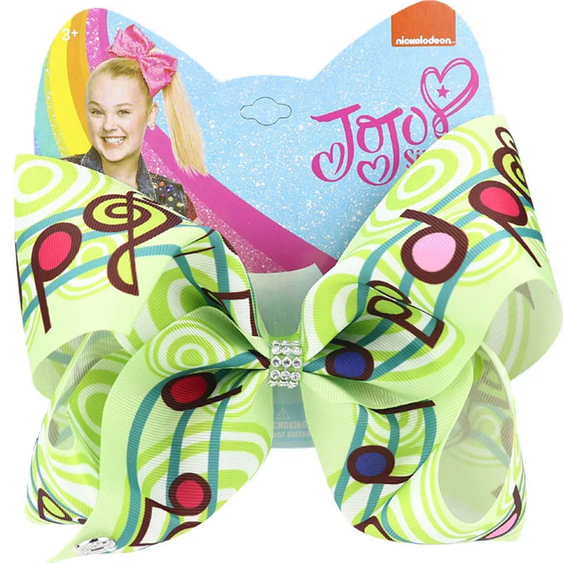 1 шт. " Jojo Siwa бант зажим для волос для девочек музыкальная заколка для волос Мультяшные полосатые заколки пианино символ модные вечерние аксессуары для волос