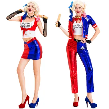 

Fantasia Suicide Squad Harley Quinn Costume Halloween Carnival Costumes for Women Fancy Party Dress