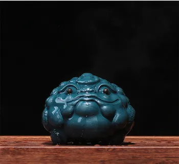 

Chinese Yixing Purple Clay Kung Fu Golden Toad Teapets Cute Tea Pet Tea Accessories Creative Ceramic Crafts Decorative Gift