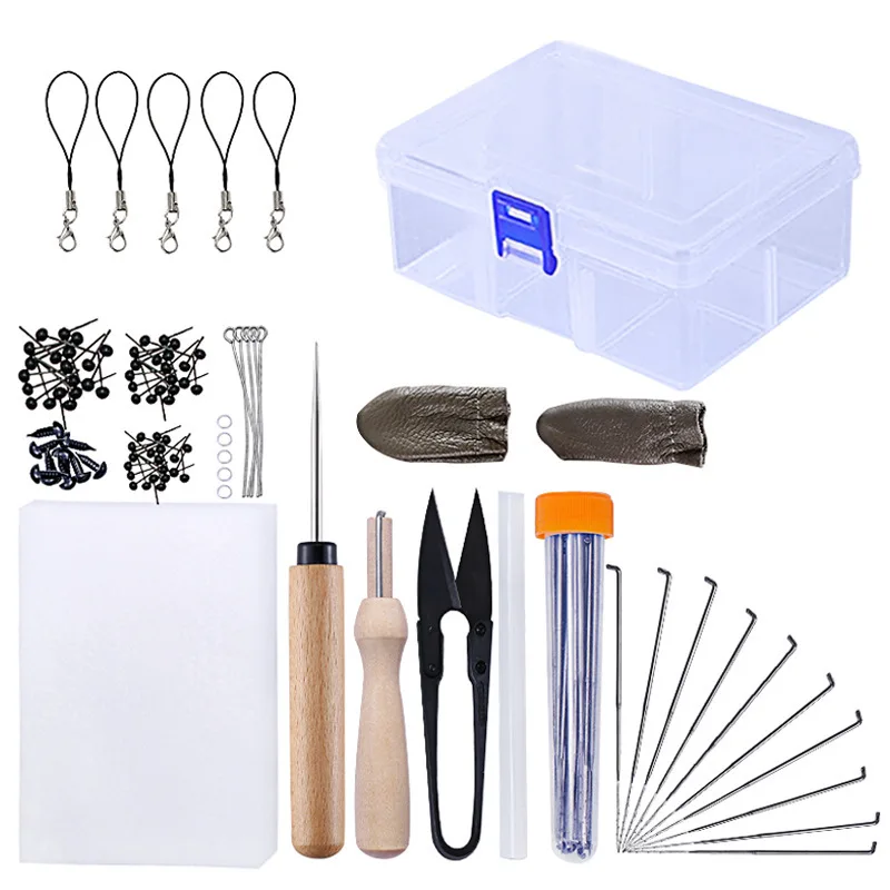 54pcs tool set 20/36/50 Цвета 5g волокна шерсти ровинг для игла для поделок ручного прядения волокна рукоделие; Прошитые вручную набор для рукоделия Шерсть Ткачество - Цвет: 54pcs tool set