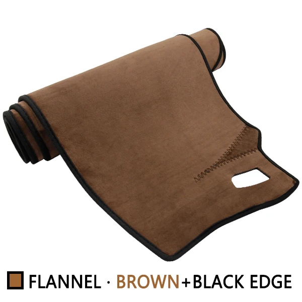 Для Honda City~ Противоскользящий коврик на приборную панель солнцезащитный Коврик защитный ковер автомобильные аксессуары GM6 - Название цвета: Flannel Black Edge