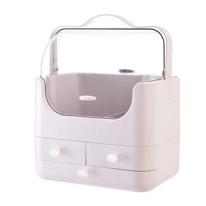 Слоновая кость Beauty Salon Tattoos Nail Art Tool Bin Fashion Women Makeup Organizer Large Capacity Multilayer Cosmetic Bag Case - Цвет: Слоновая кость