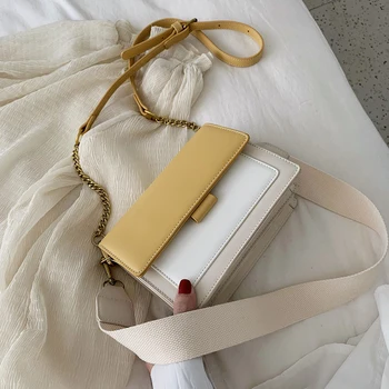 

MONNET CAUTHY Autumn New Bags Female Classic Leisure Fashion Crossbody Bag Patchwork Color Yellow Green Khaki Black Ladies Flap