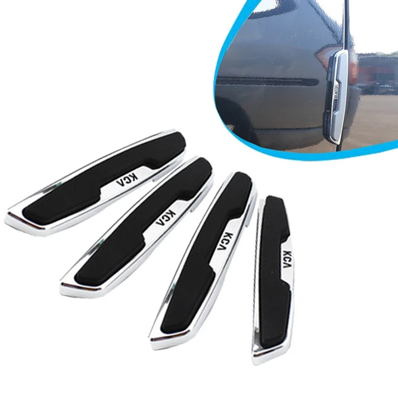 

4Pc Anti-Scratch Rubber Carbon Fiber Car Anti-Collision Bumper Protector Door Protector Corner Guard Front Rear Strips Sticker