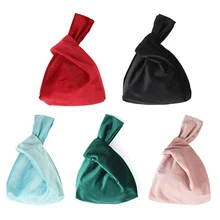 Винтаж в японском стиле сумка на запястье Узелок маленькая сумочка Женская дорожная переносная сумочка Сумочка бархатные сумочки инструменты для макияжа Органайзер для хранения