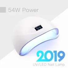 54 w conduziu a lâmpada uv do prego, gel que cura a luz uv do gel da lâmpada do prego com ferramentas profissionais da arte do prego do sensor automático(China)