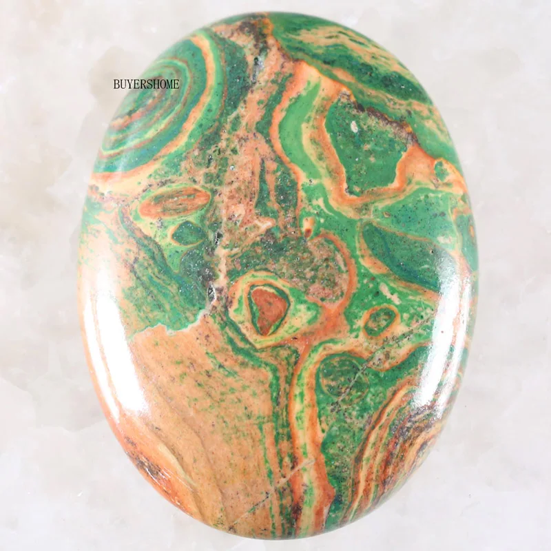 Green Malachite 51 цвет 30x40 мм кабошон натуральный камень бусины для рукоделия ювелирных изделий Малахит содалит Lapis Fit ожерелье браслет серьги - Цвет: Green Malachite