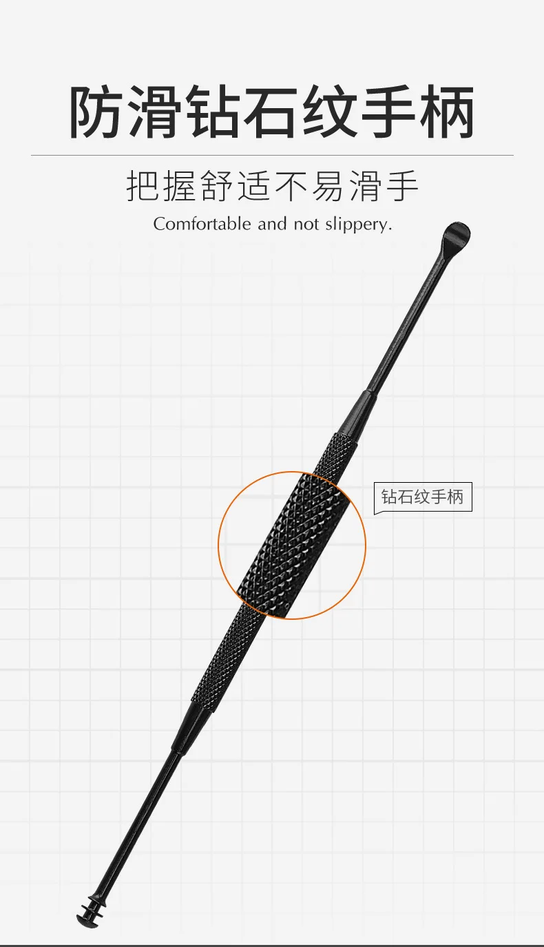 Earwax Removal Tool Sets Spiral Silicone Stainless Steel Ear Cleaner Sticks Springs Ear Wax Remover Wand Spiral Scoop Ears Care