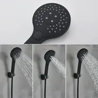 SHBSHAIMY Matte Black Thermostatic Concealed Shower Sets With Handshower Wall Mounted Hot and Cold Bathtub Faucet Mixing Valve 2