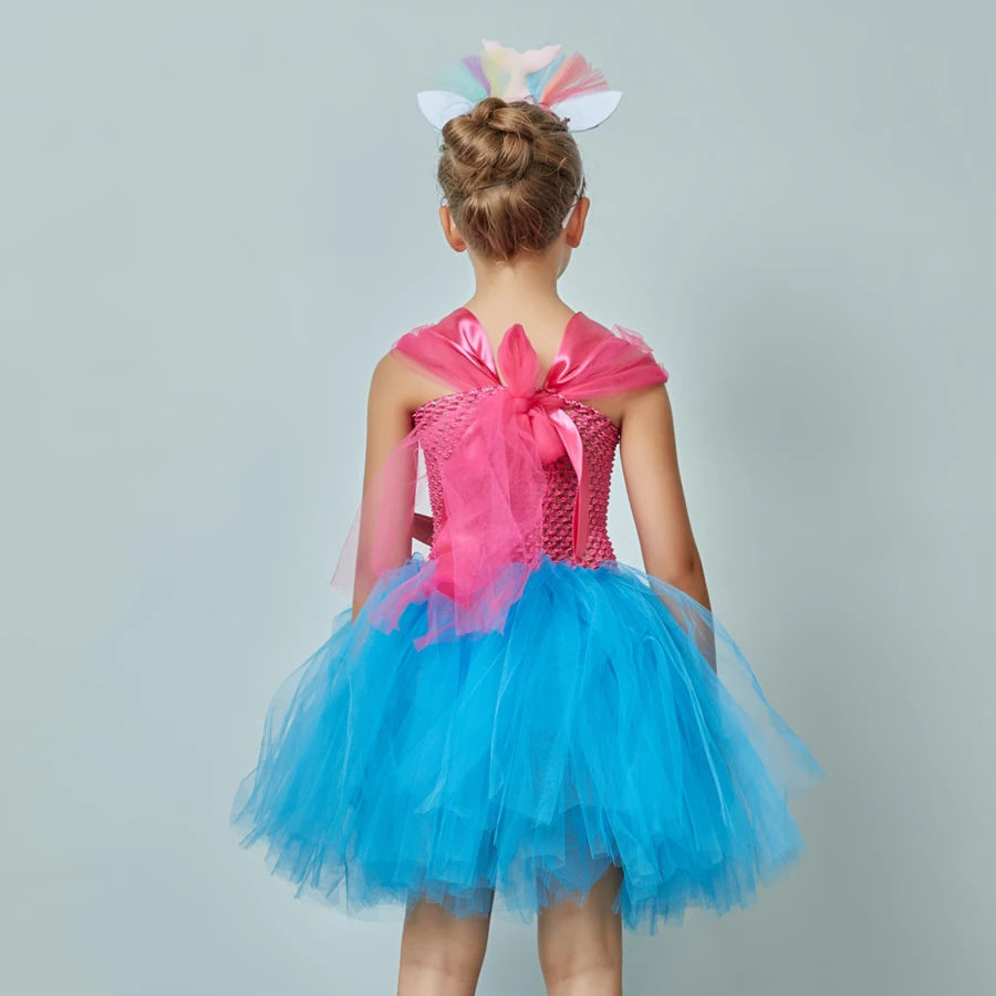 Handmade Mermaid Birthday Tutu Set Smash Cake Outfit Baby Girls Under the Sea Theme Mermaid Tutu Dress Dance Recital Tulle Dress (10)