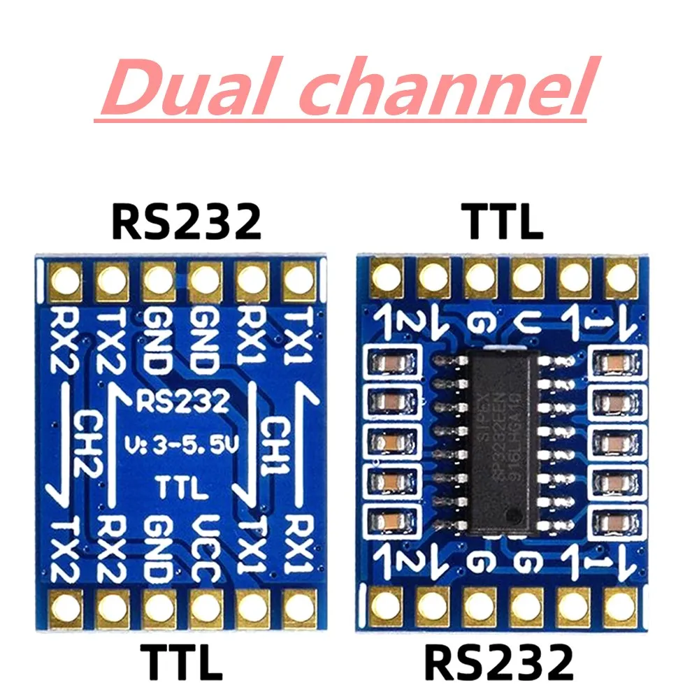 Одноканальный двухканальный модуль RS232 SP3232 TTL к с последовательным портом для