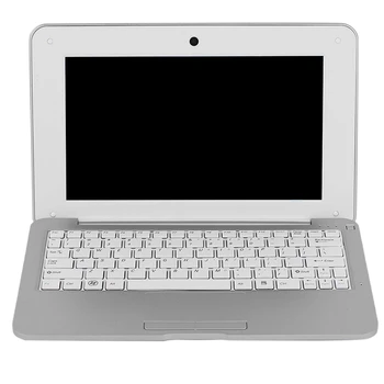 

HD Portable 10.1Inch Quad Core Android System Without Optical Drive Mini Silver Gray Laptop Netbook(US Plug)