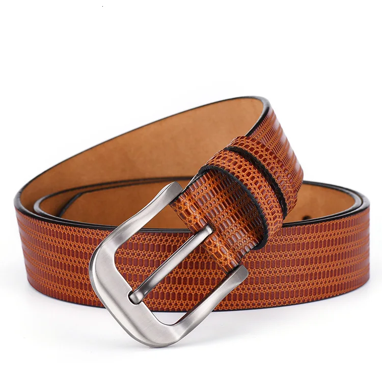 Belts For Men High Quality Cow Genuine Leather Designer Belt Male Fashion Classic Vintage Pin Buckle Strap For Cowboy Jeans