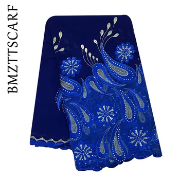 

New African Women Scarfs muslim embroidery soft Chiffon Splicing big scarf for shawls wraps pashmina women scarf BM945