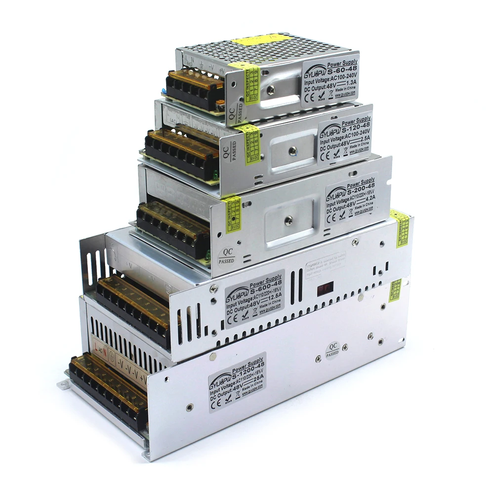 DC48V 48W 60W 72W 100W 120W 150W 180W 200W 480W 500W 600W 720W 800W 1000W 1200W Led освещение Трансформатор источник