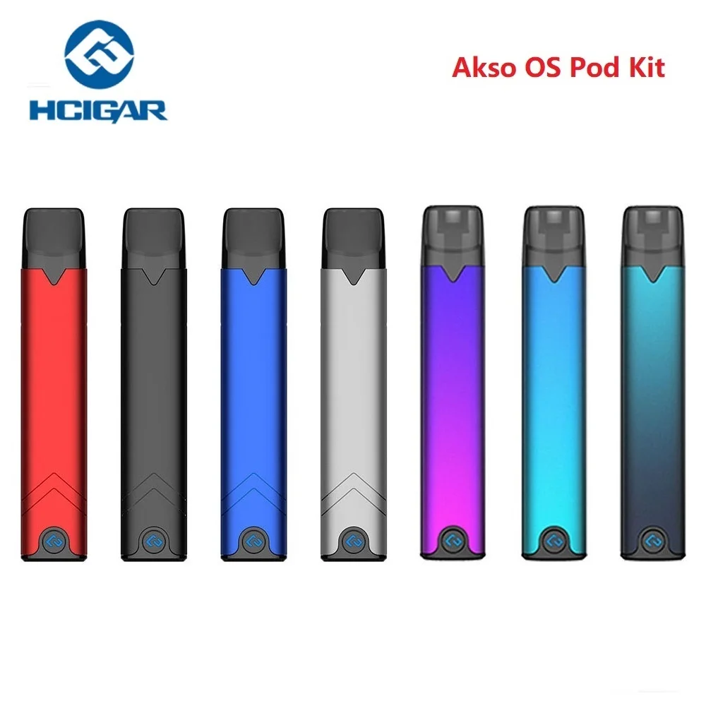 Новый Hcigar AKSO OS Pod Комплект 1,4 мл пополняемая емкость mini pod vape ручка MTL Starter Kit электронная сигарета воздушный привод pod системы