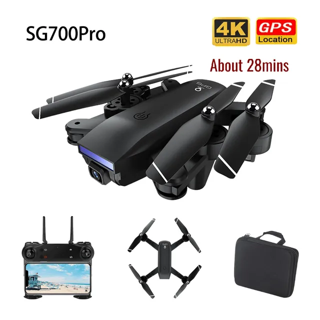 Sg700 Pro 4k Gps Wifi Fpv Dual Camera Drones Wide Angle Rc Quadcopter Drone Gps Smart Follow Gesture Photography Recognition