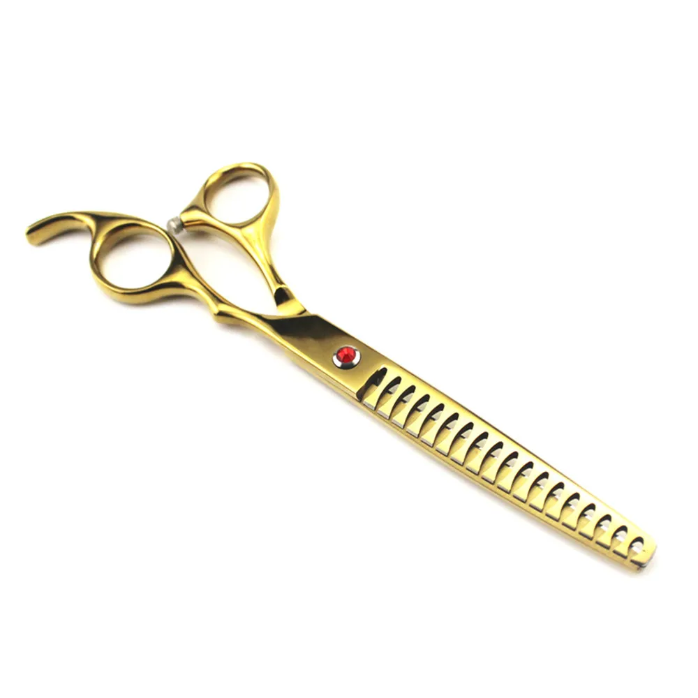 Anpassen des Logos JP 440c 7'' Fischgräten-Haarschere für die Fellpflege von Hunden, Ausdünnung von Friseurwerkzeugen, Haarschnittschere, Friseurschere – Detail 5