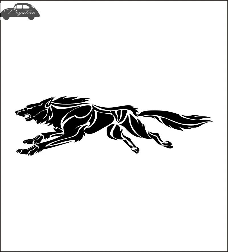 Pegatina Wolf Car Door  Sticker Lobo Decal Long Decal Posters Wall Decals Parede Decor Mural Wild Animal Sticker