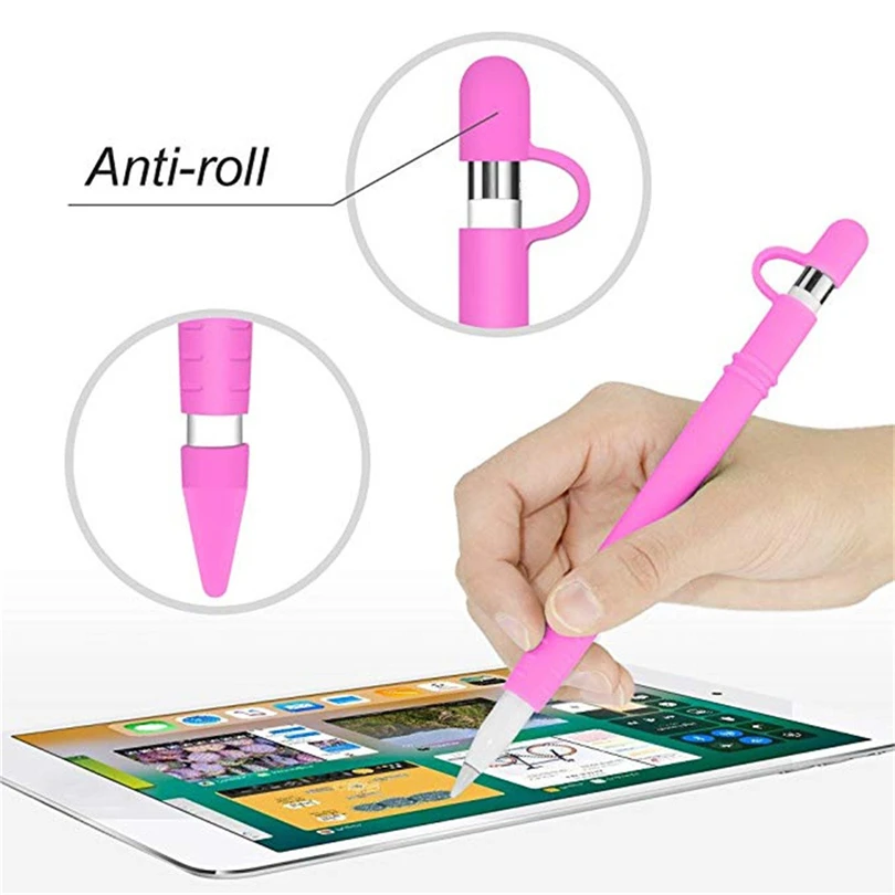 Hot Pink Защитный комплект для Apple Pencil для iPad Air 10,5/Mini 5 Чехол для стилуса, совместимый с iPad Tablet Touch Pen A40 - Цвета: Hot Pink