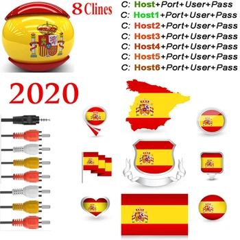 

HD 1 año CCCAM 678 líneas Cline Europa cccams España para DVB-S2 freesat v7 Gtmedia V8 Nova receptor de tv satelital