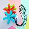 1PCS Baby Teether Sensual Chew Creative Pendant Necklace Molar Stick Sensory Pandent Toy Therapy Tools for Autism 1