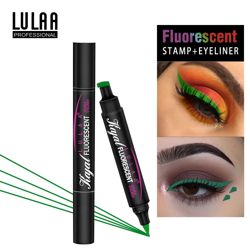 Double ended Eyeliner Colorful Seal Stamp Liquid Eyeliner Pen Waterproof Fast Dry Black Eye Liner Pencil 1 Double ended Eyeliner Colorful Seal Stamp Liquid Eyeliner Pen Waterproof Fast Dry Black Eye Liner Pencil 2