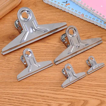 

Ticket holders large and small stainless steel clips office documents finance iron bills book holder stationery