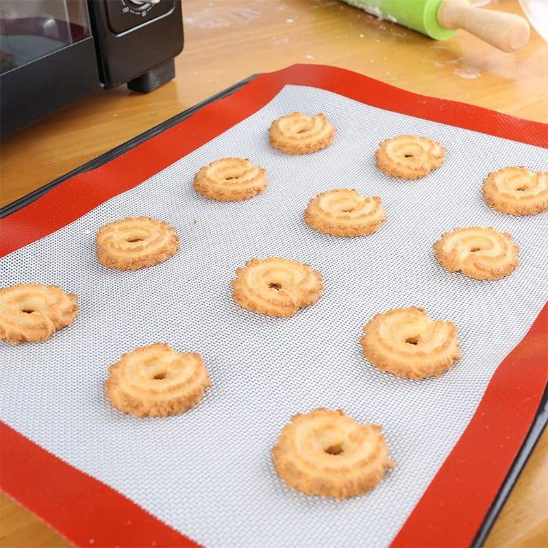 Non-Stick Silicone Baking Mats Cookie Pad Rolling Dough Mat High Temperature Resistant Glass Fiber Oven Mat Batter Flour Fondant