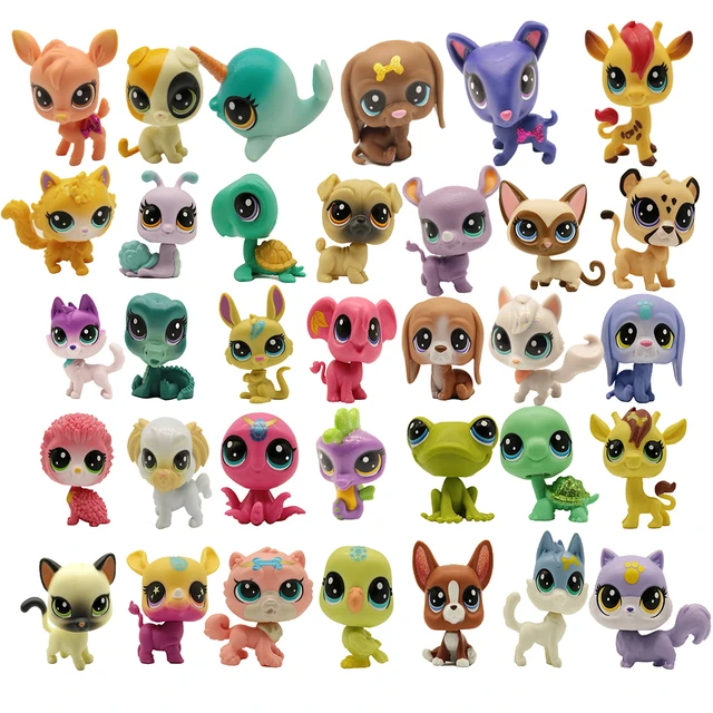 Buy 5 Get 2 Gifts 4-5 cm Loose Old Pet Shop Toys Cat Puppy Kitten Figure  Mini Toy Figures Classic Little Pet Toys