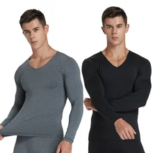 Men Thermal Underwear Winter Long Johns Male Tops Buttoms Clothes Invisible Set