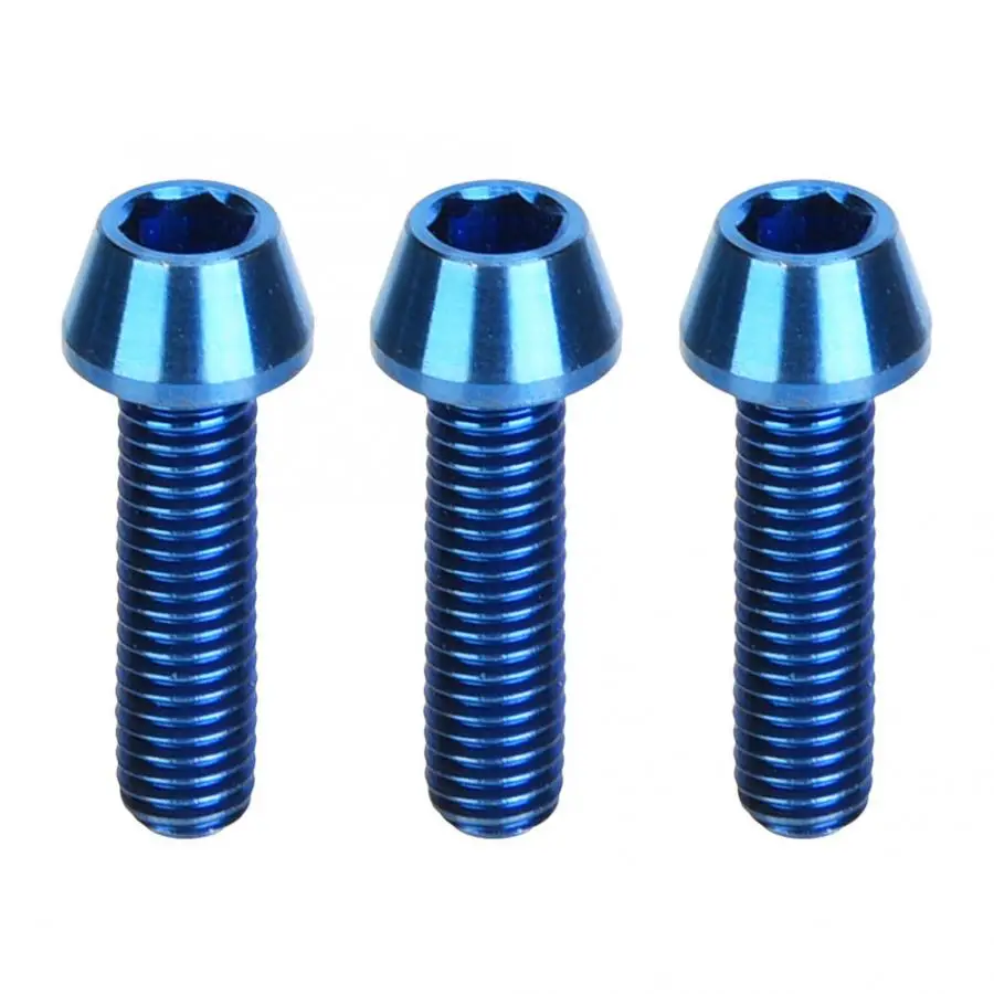 3 шт. винт велосипедный болт, титан сплав M5x18mm Горная дорога велосипед болт винт велосипед шестигранные болтовые велосипедные детали