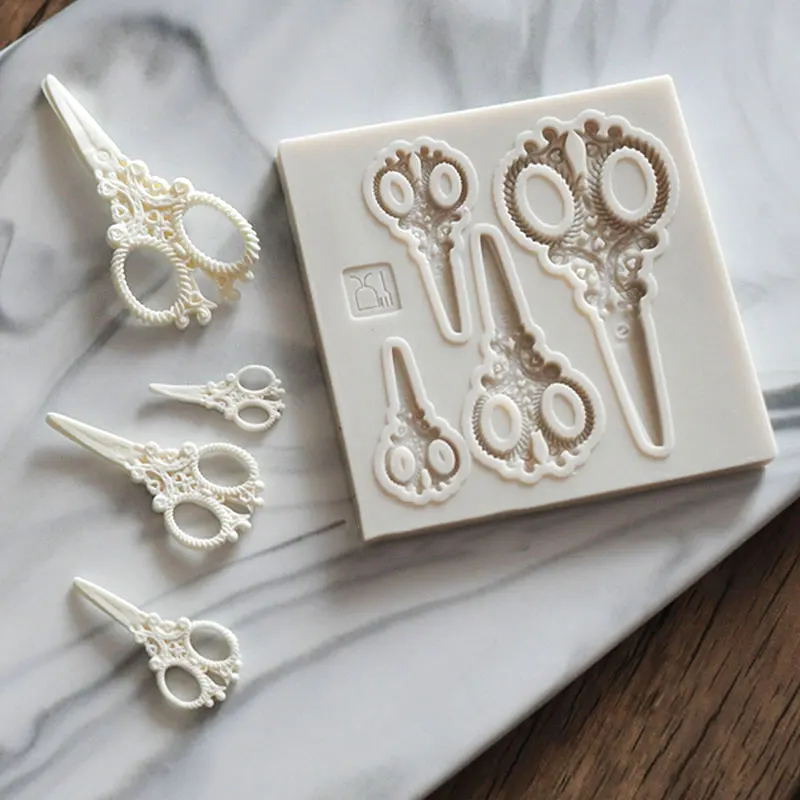 Для дома и кухни золотой подарок силиконовые ножницы формы для торта винтажный