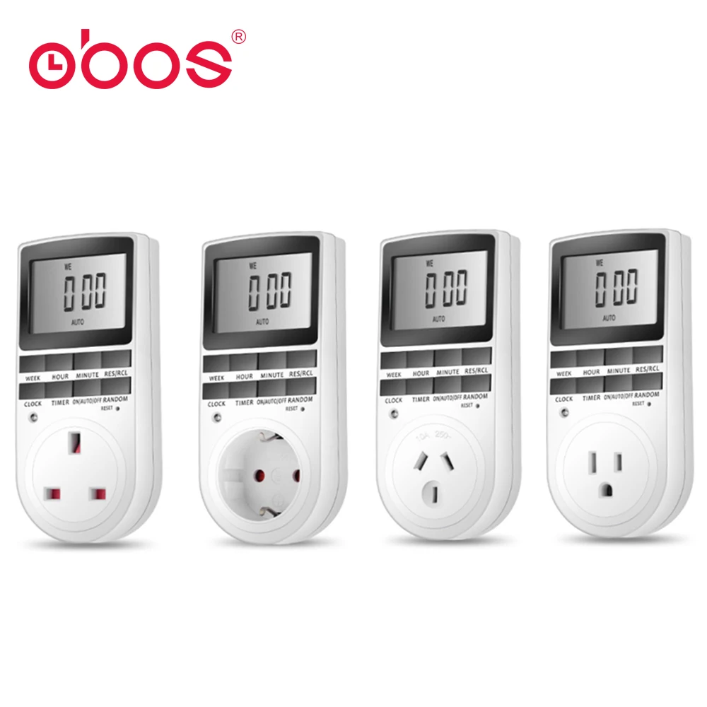 Бесплатная доставка цифровой электронный таймер OBOS с розеткой питания ЕС