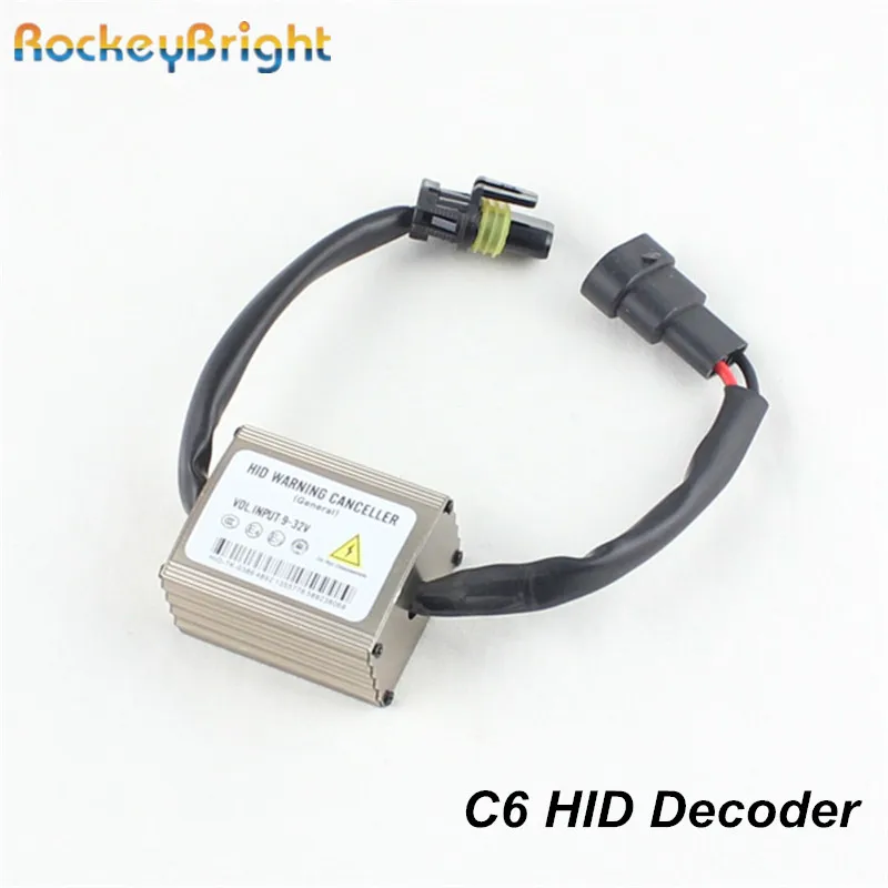 Rockeybright C6 canbus декодер HID Жгут H1 H3 H4 H7 H8 H11 9005 9006 устройство анти мерцание ошибка