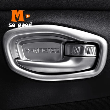 

2015 2016 2017 2018 For Jeep Renegade (BU) Car ABS Matte Interior Door Handle Cover Moulding Auto Styling Accessories stickes