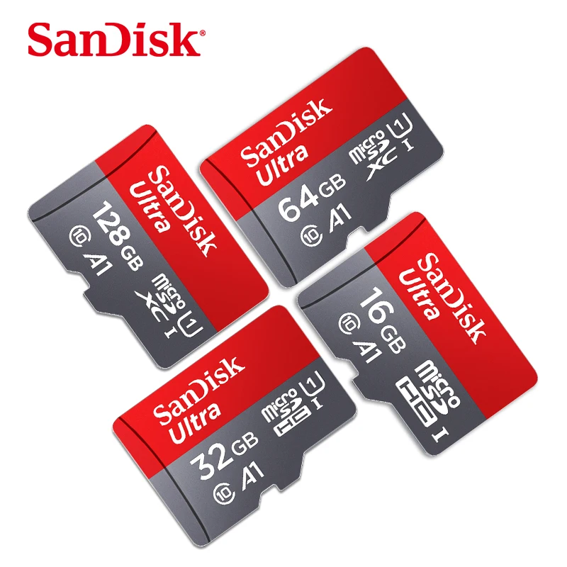 Карта памяти SanDisk ultra micro SD 128 ГБ 64GBB флеш-карта флеш-накопитель 16 ГБ 32 ГБ 200 ГБ micro SD карта Calss 10 A1 microsd TF карты